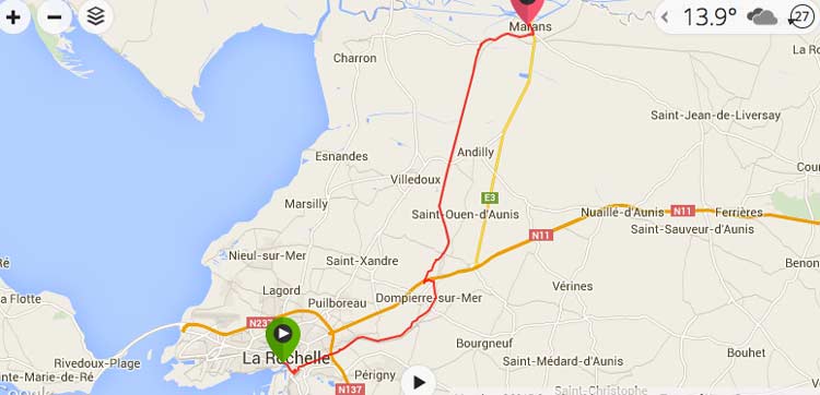 la rochelle to marans