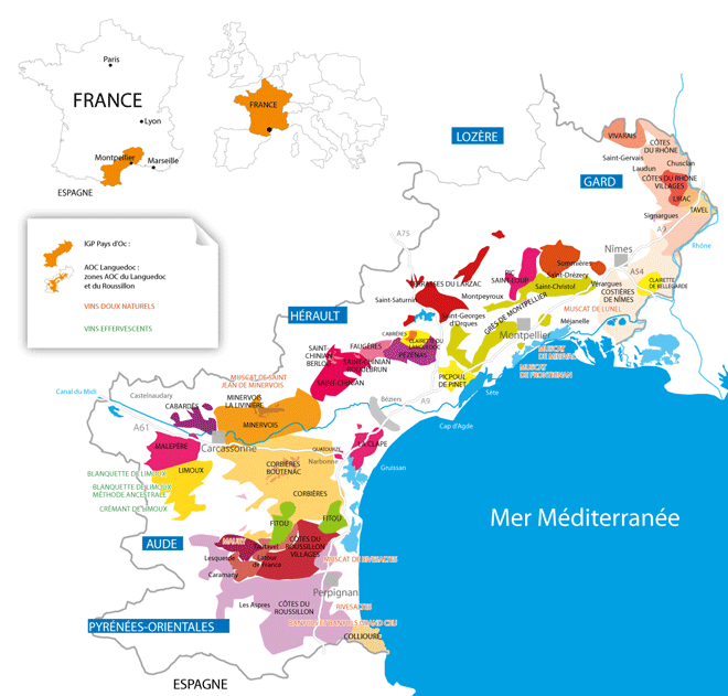 Minervois AOC wine region Languedoc